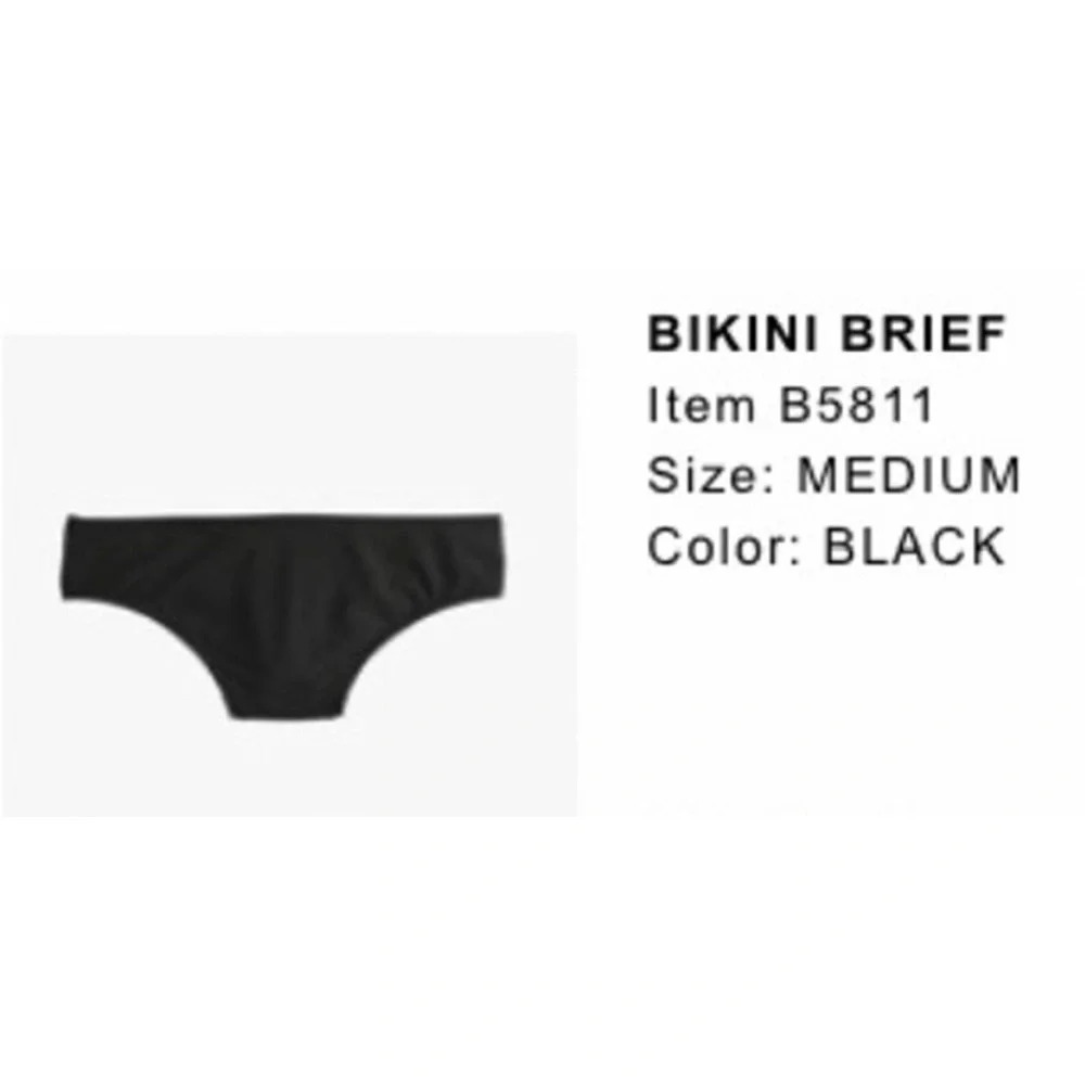 J. Crew Bikini Brief, Black, Full Coverage, Women’s Size Medium - Picture 10 of 10